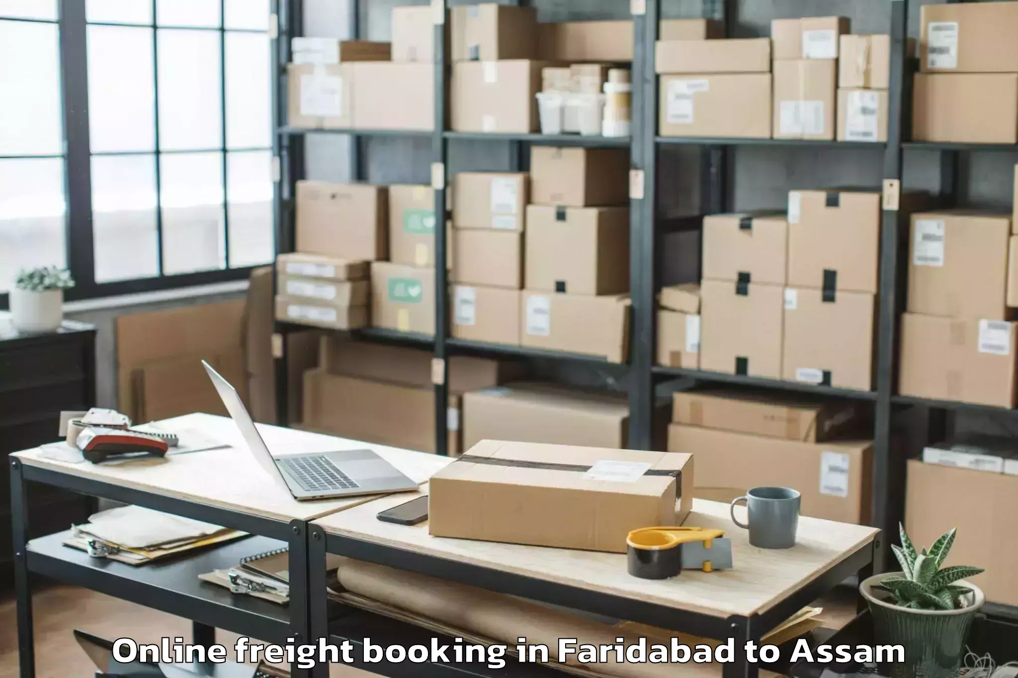 Discover Faridabad to Jorhat Airport Jrh Online Freight Booking